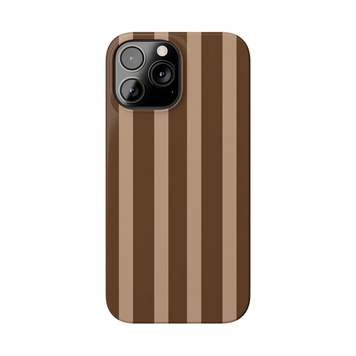 Retro Brown Stripes— Slim iphone Case