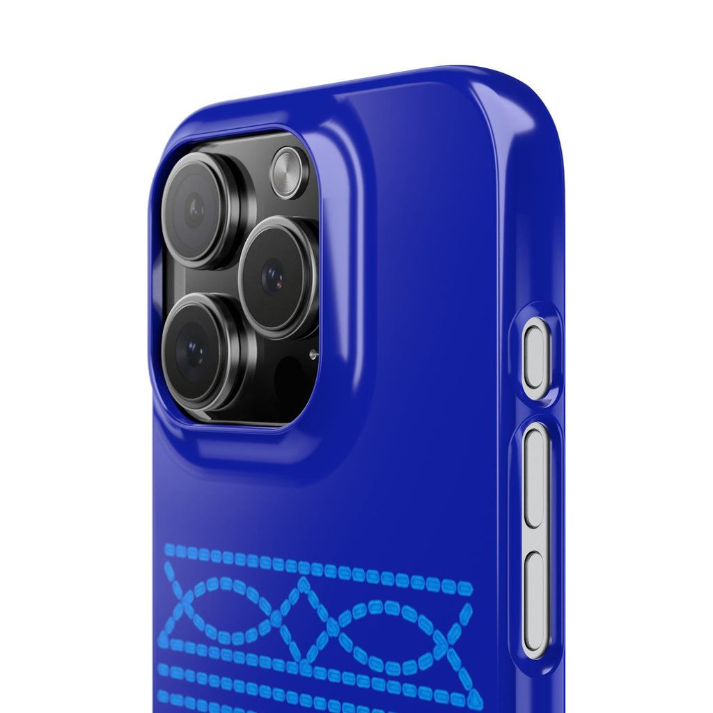Blue Boot Stitch— Slim iphone Case