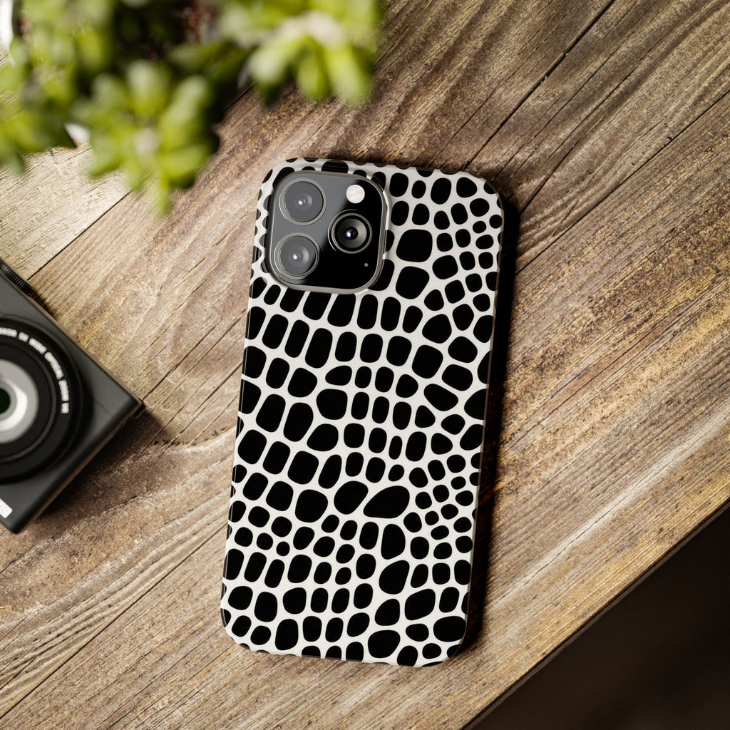 Black and White Gator — Slim iphone Case