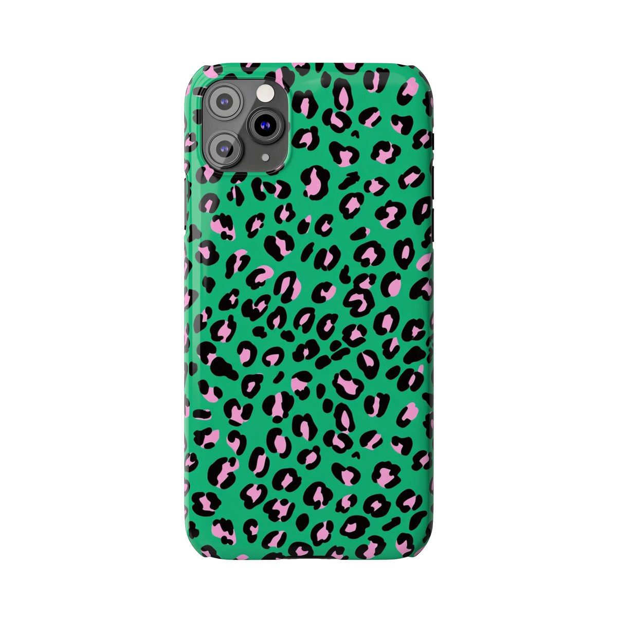 Green & Pink Leopard — Slim iphone Case