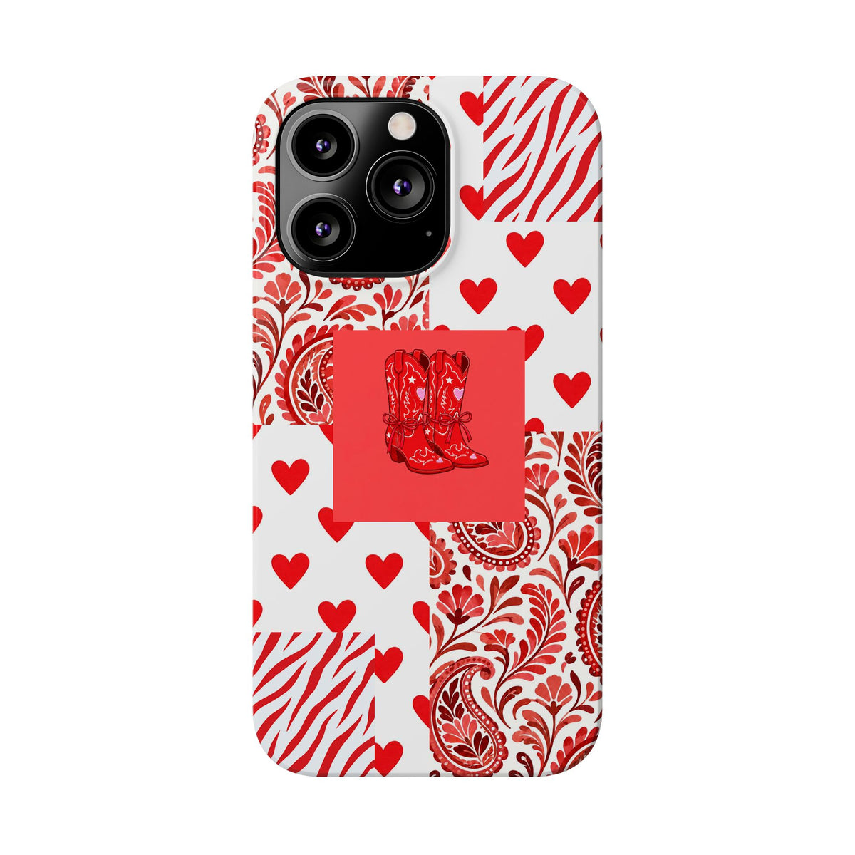 Red Boot Multi Pattern— Slim iPhone Case