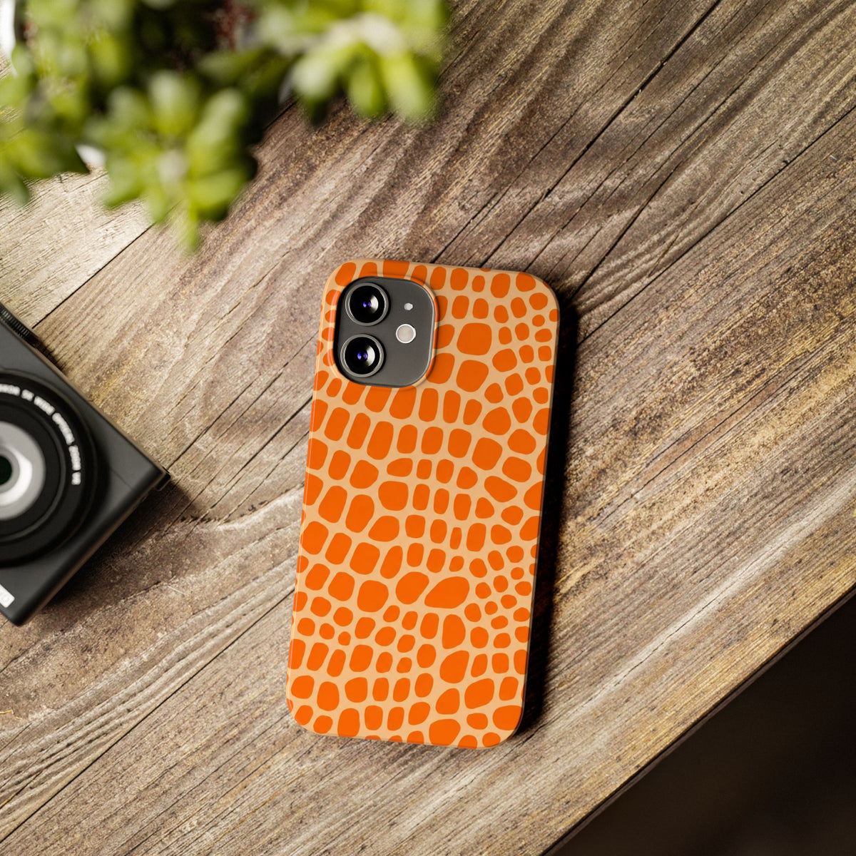 Orange Gator— Slim iphone Case