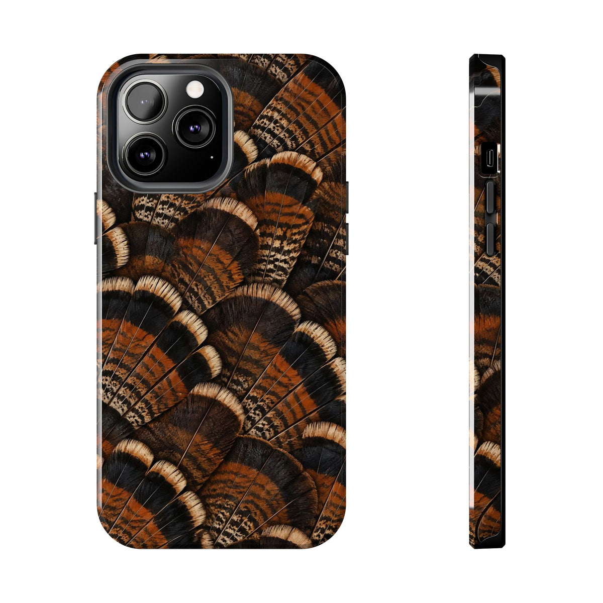 Rustic Turkey Feather Pattern - Tough Phone Case