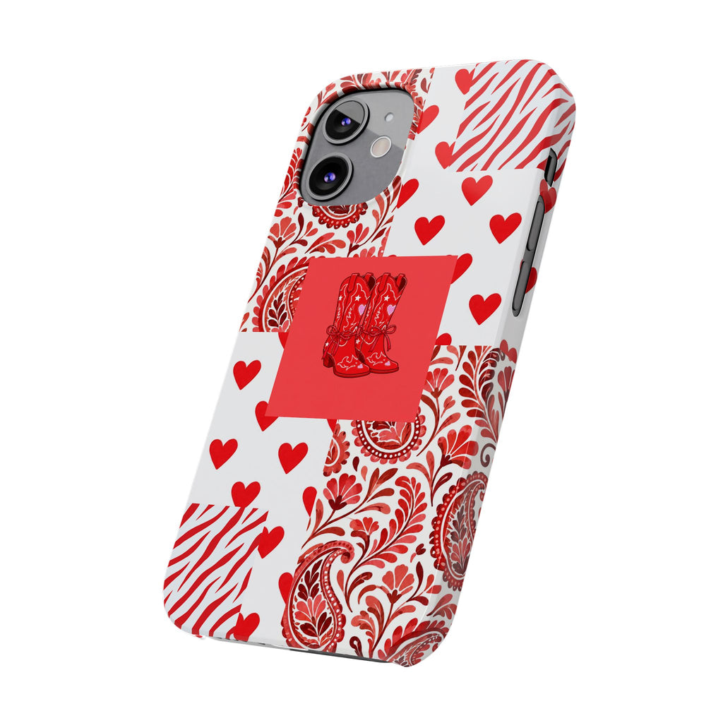 Red Boot Multi Pattern— Slim iPhone Case