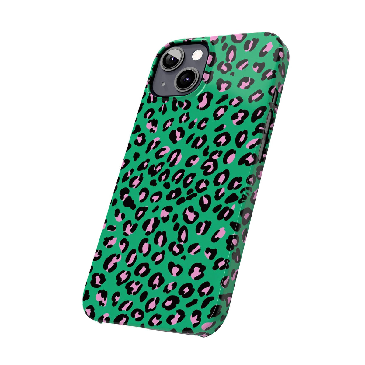 Green & Pink Leopard — Slim iphone Case