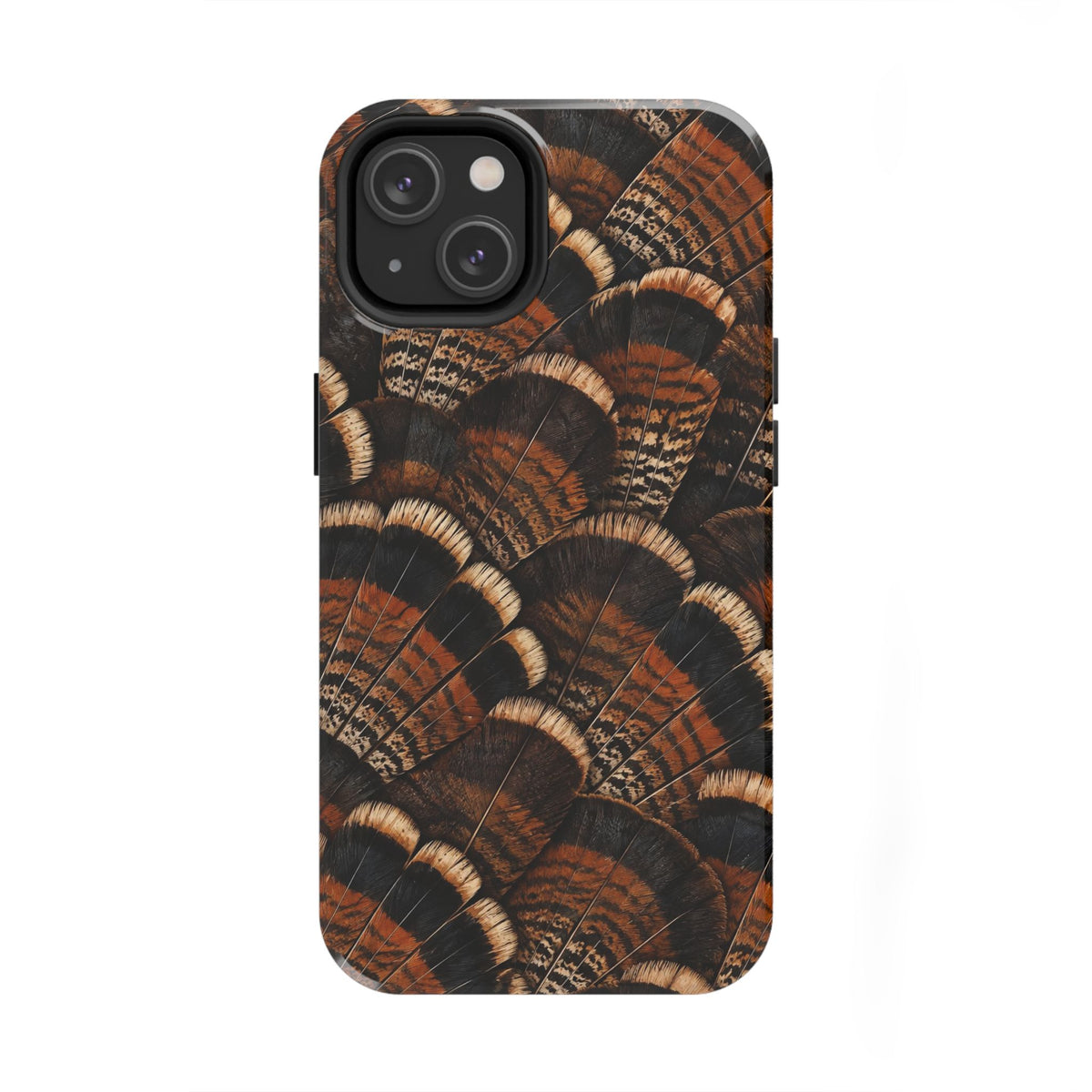 Rustic Turkey Feather Pattern - Tough Phone Case