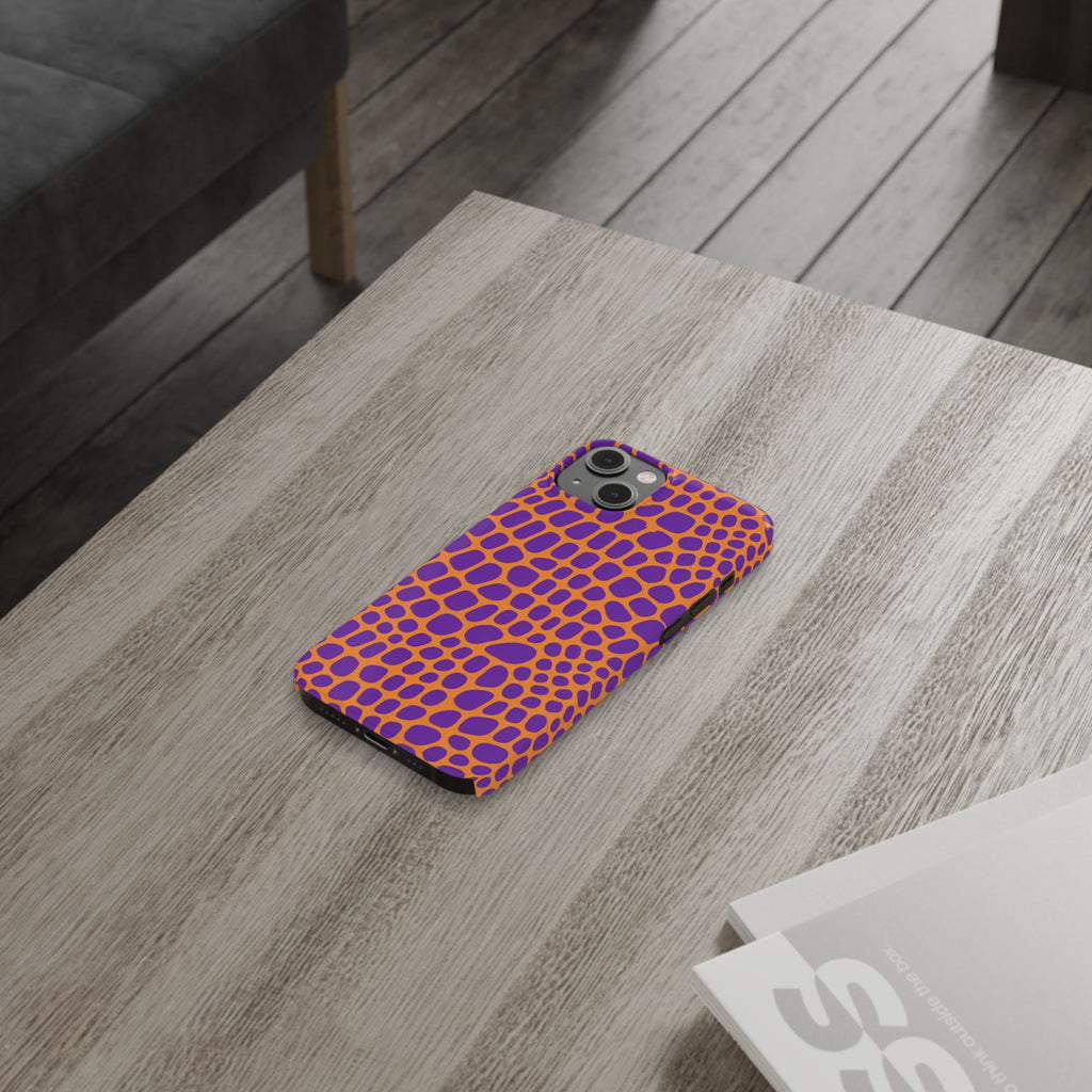 Purple & Orange Gator — Slim iphone Case