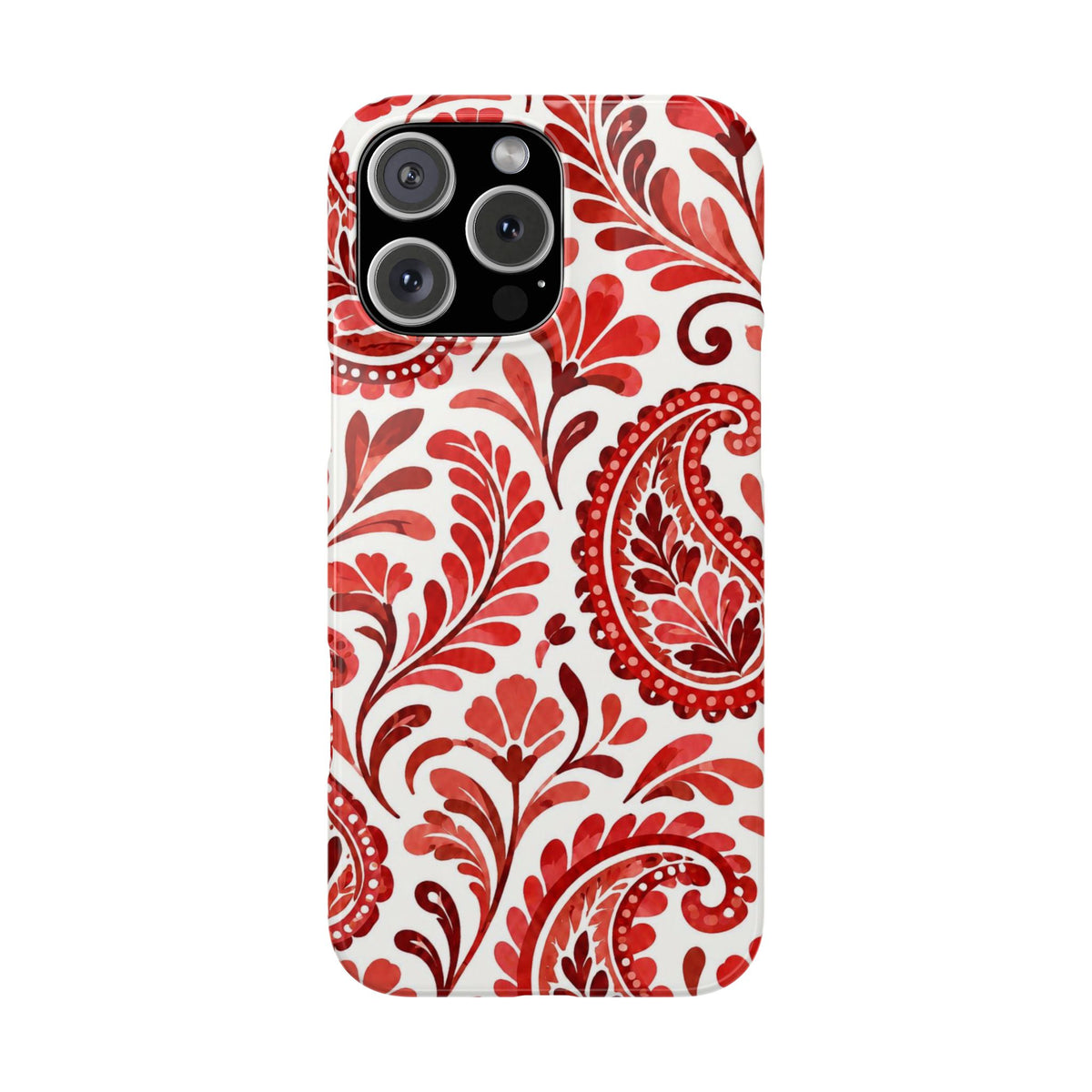 Red Paisley Pattern — Slim iphone Case