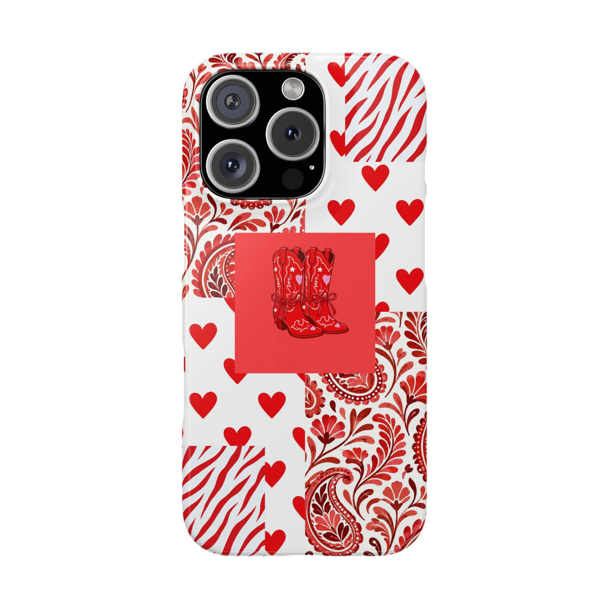 Red Boot Multi Pattern— Slim iPhone Case