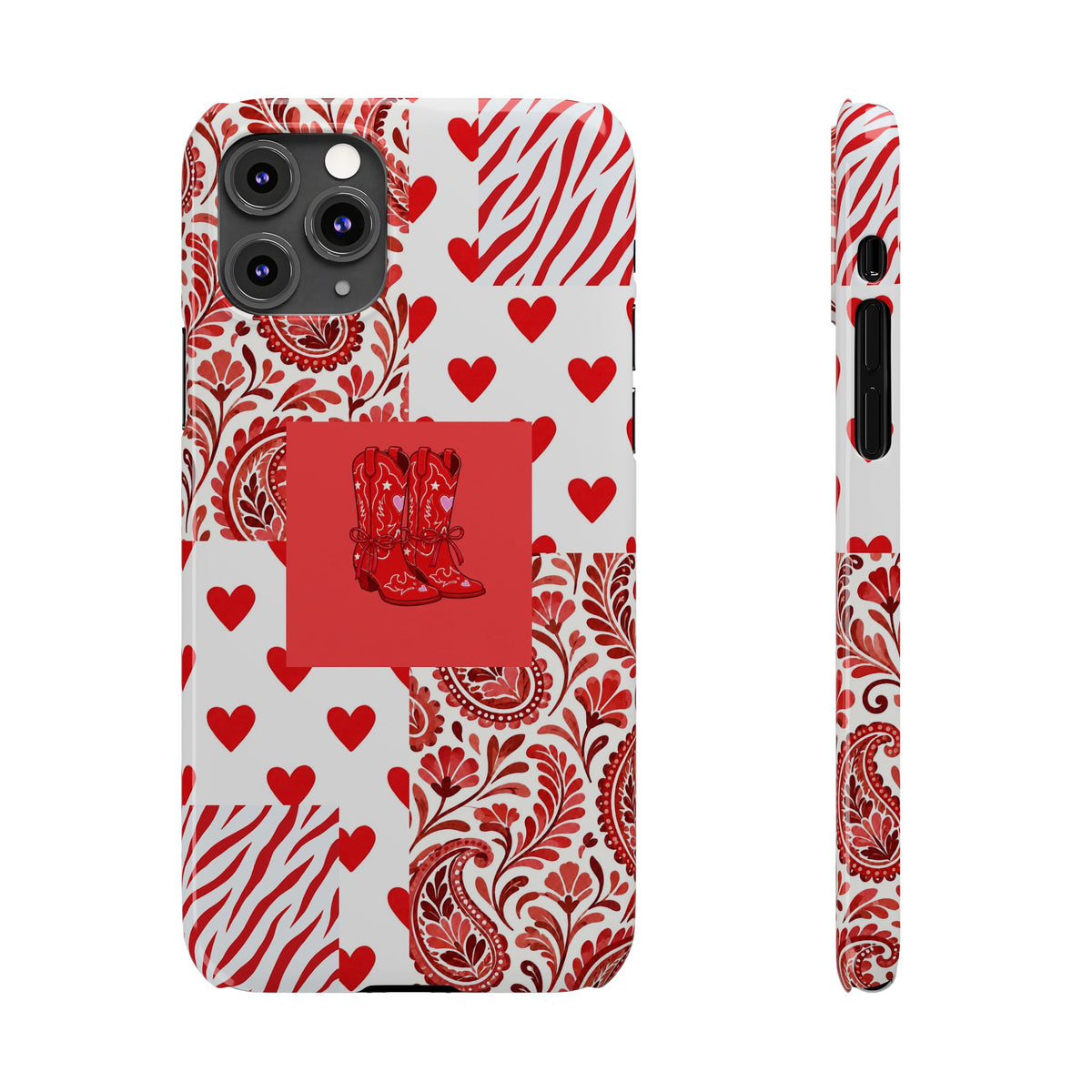 Red Boot Multi Pattern— Slim iPhone Case