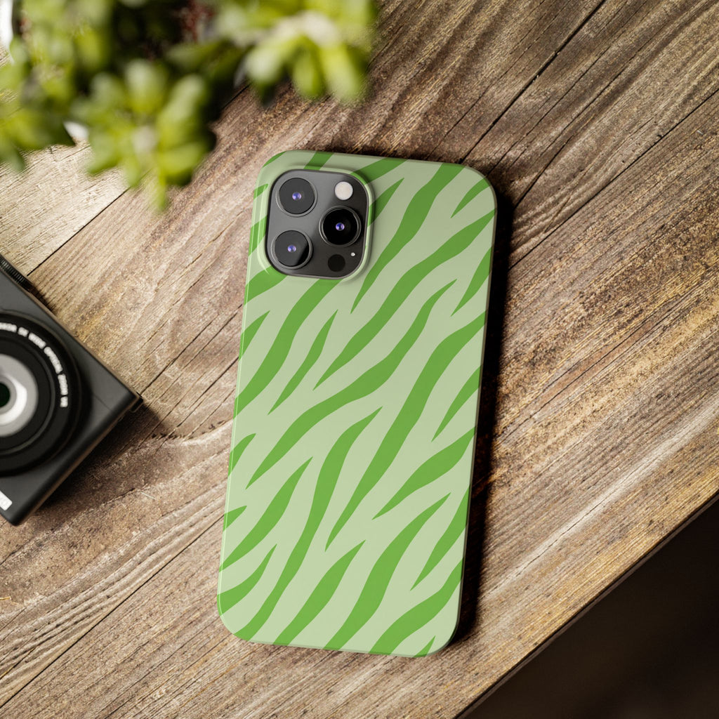 Green Zebra — Slim iphone Case