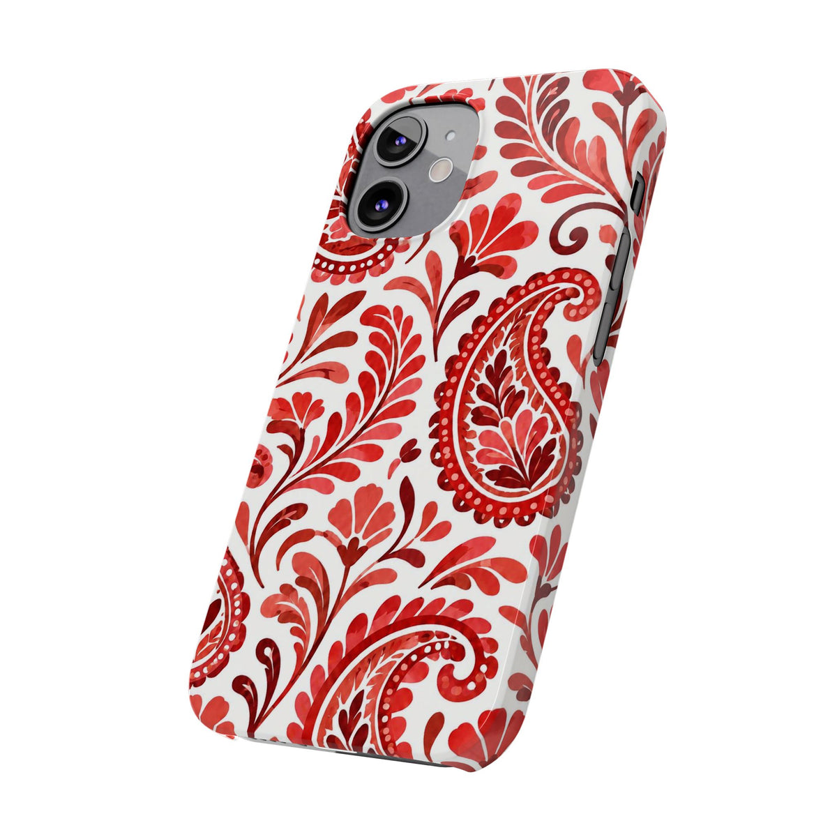 Red Paisley Pattern — Slim iphone Case