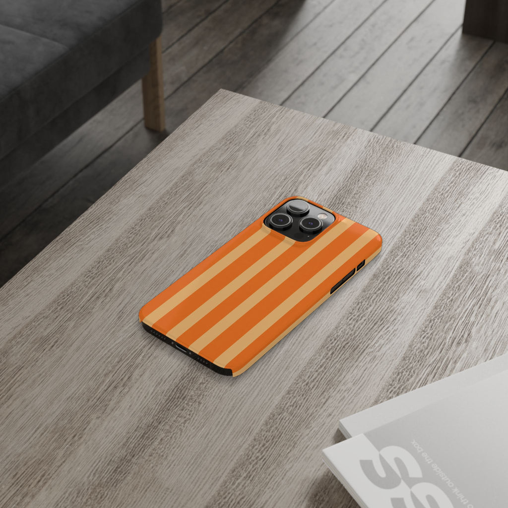 Retro Orange Stripes - Slim iphone Case
