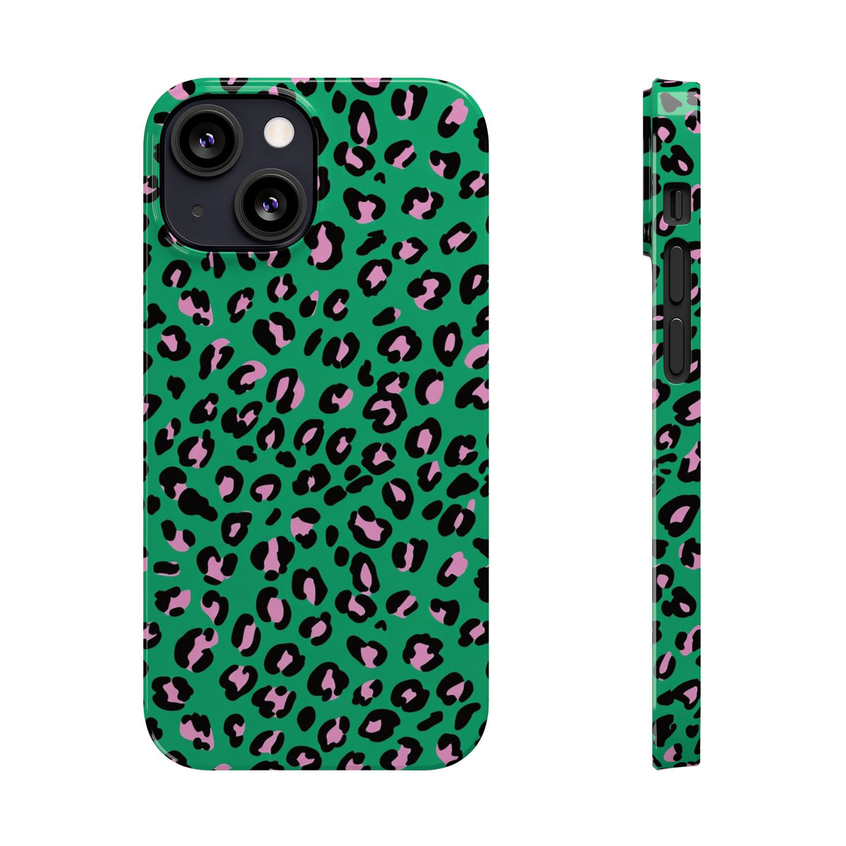 Green & Pink Leopard — Slim iphone Case