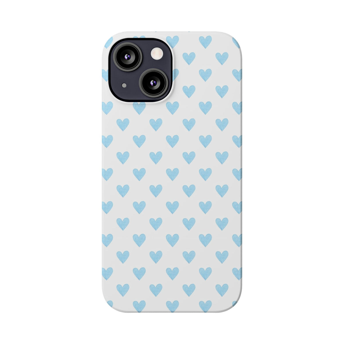 Blue Heart Pattern - Slim iphone Case