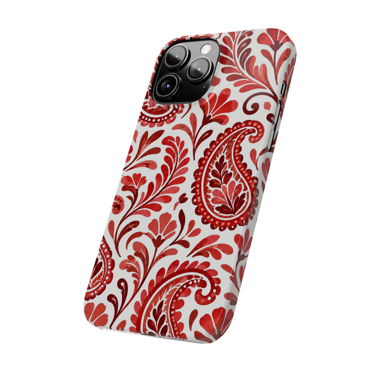 Red Paisley Pattern — Slim iphone Case