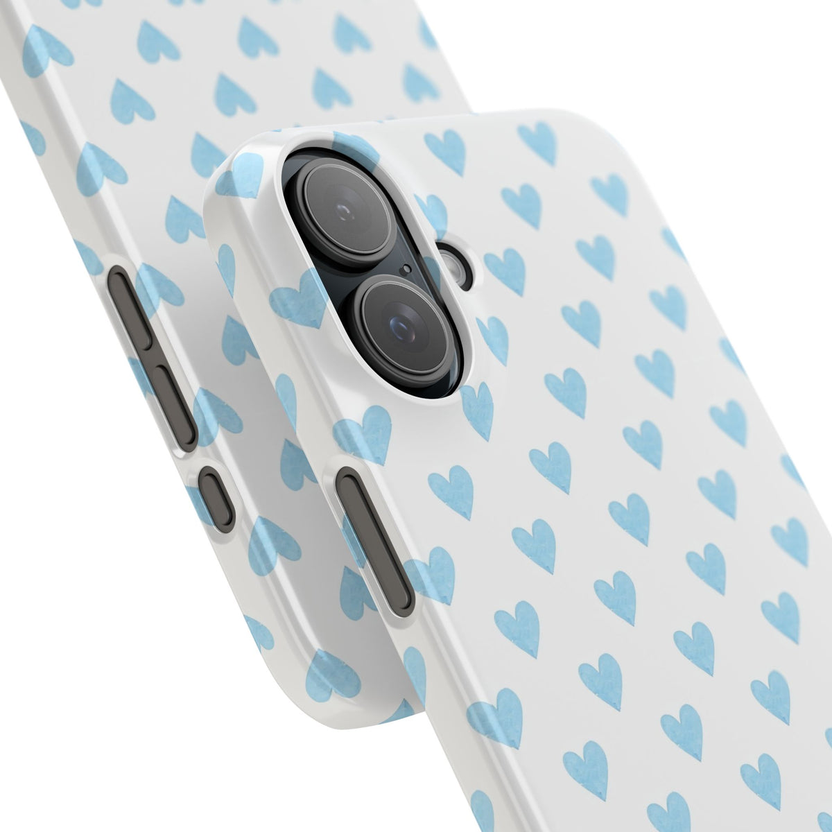 Blue Heart Pattern - Slim iphone Case