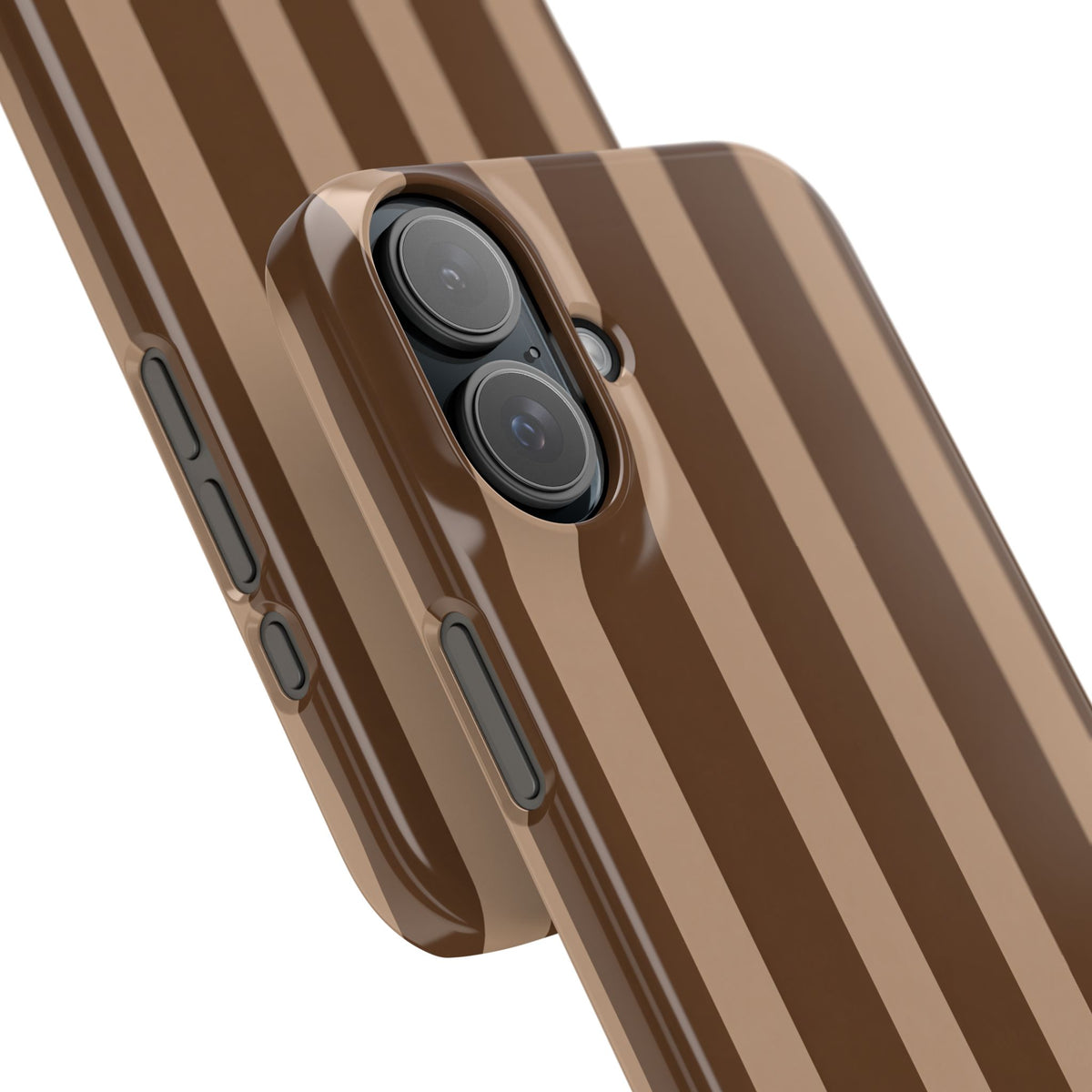Retro Brown Stripes— Slim iphone Case