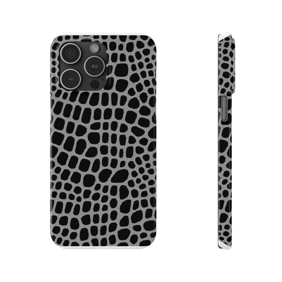 Black & Grey Gator - Slim iphone Case