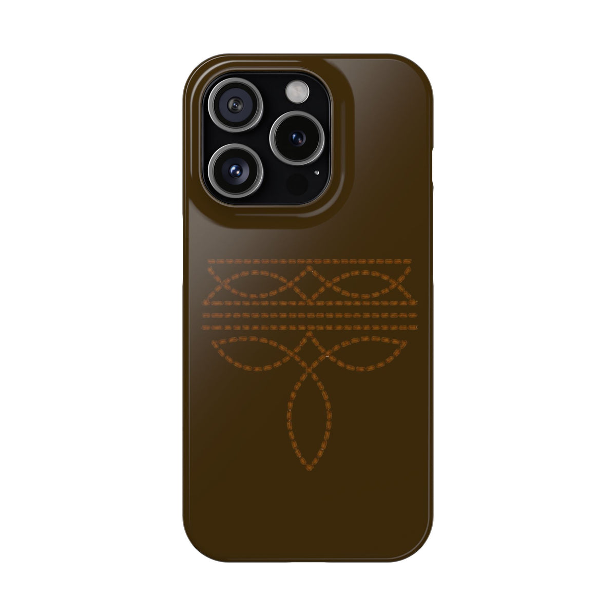 Brown Boot Stitch  — Slim Protective iPhone Cover