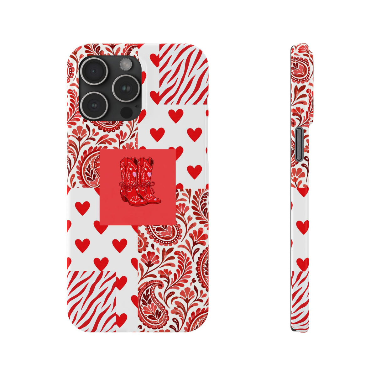 Red Boot Multi Pattern— Slim iPhone Case