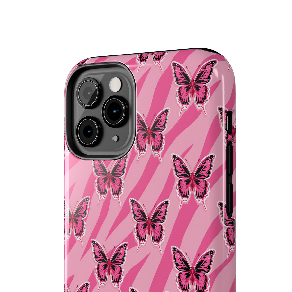 Pink Butterfly and Zebra— Tough Phone Case
