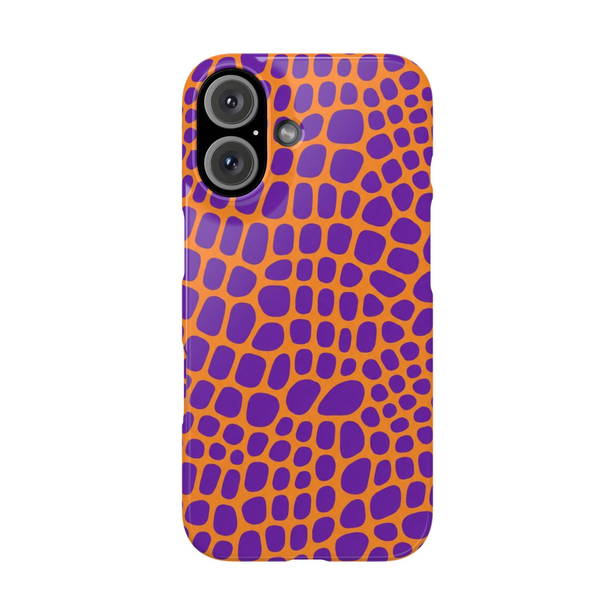 Purple & Orange Gator — Slim iphone Case