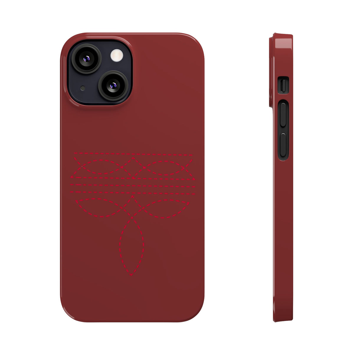 Red Boot Stitch — Slim iphone Case