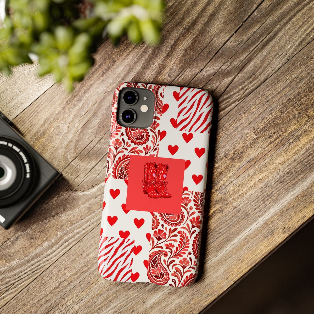 Red Boot Multi Pattern— Slim iPhone Case