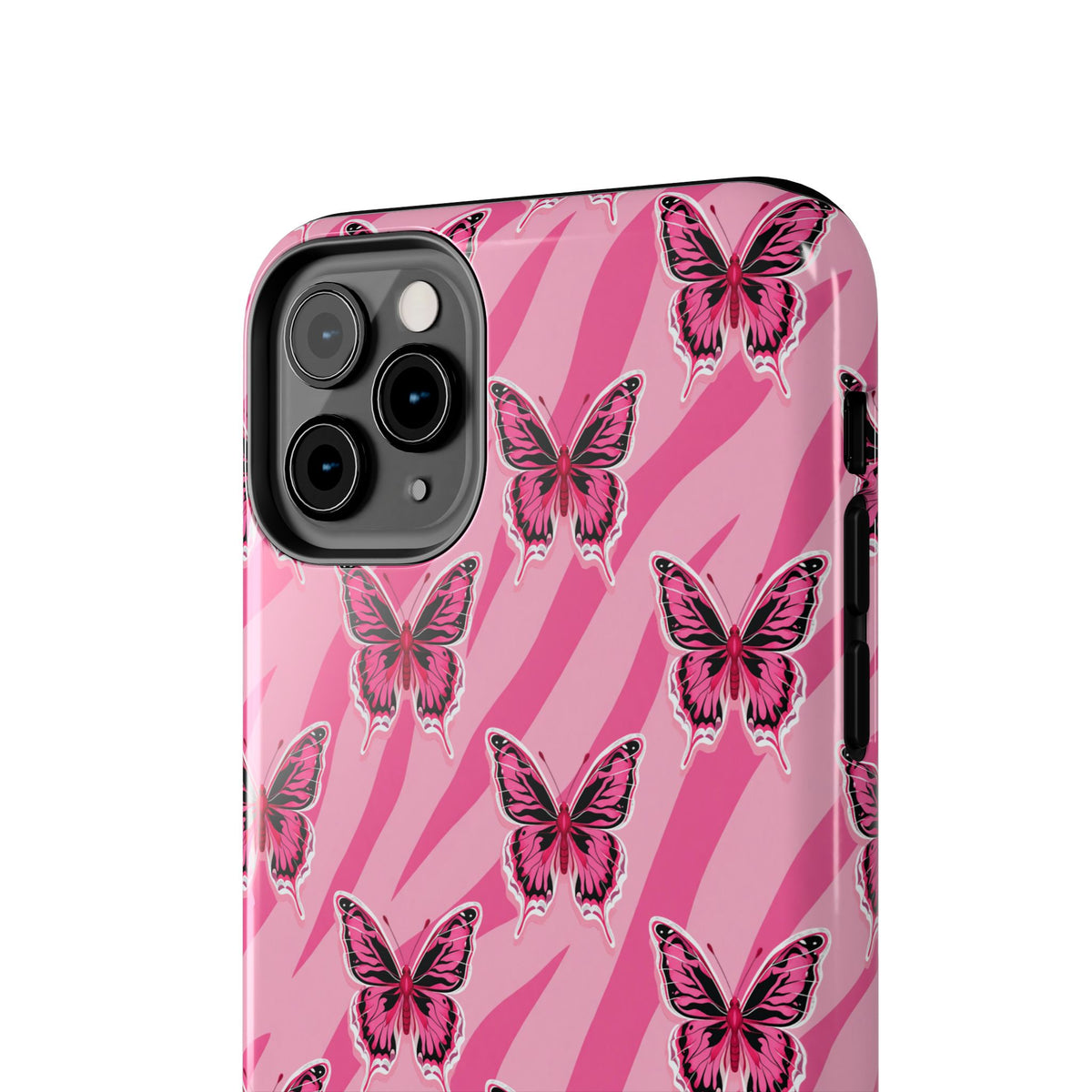 Pink Butterfly and Zebra— Tough Phone Case