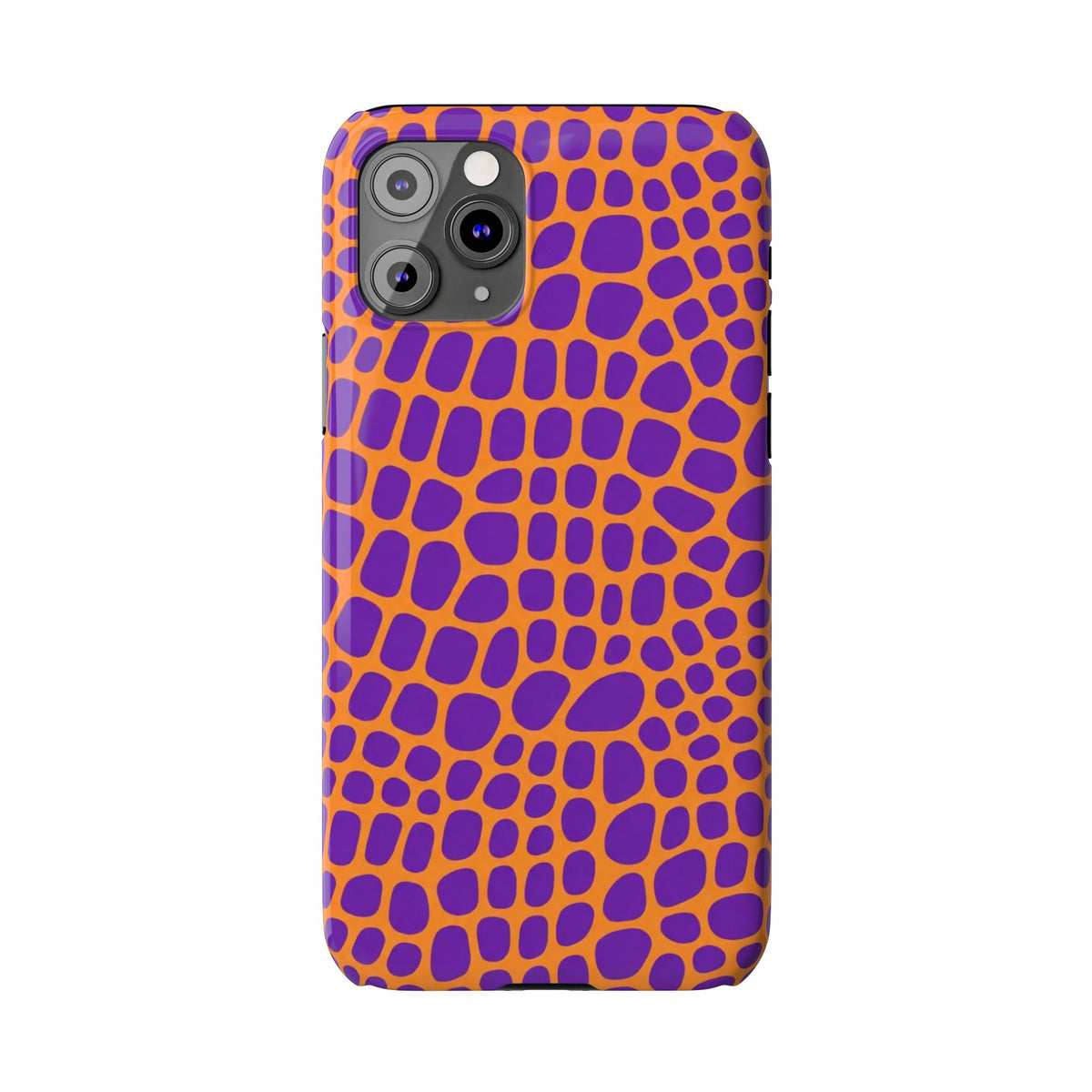 Purple & Orange Gator — Slim iphone Case