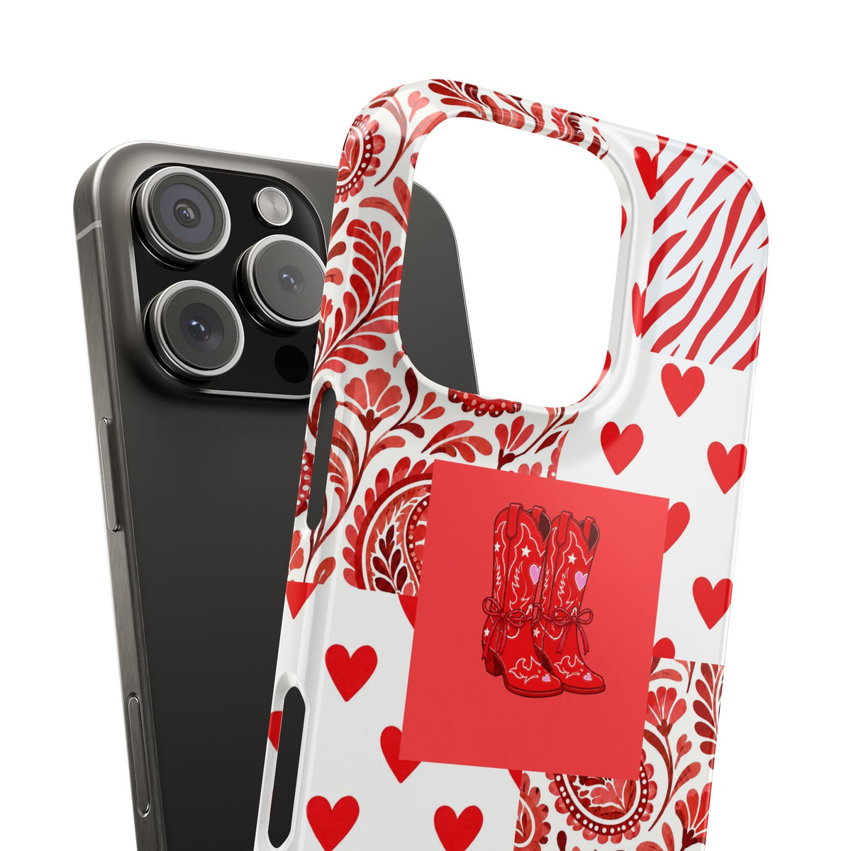 Red Boot Multi Pattern— Slim iPhone Case