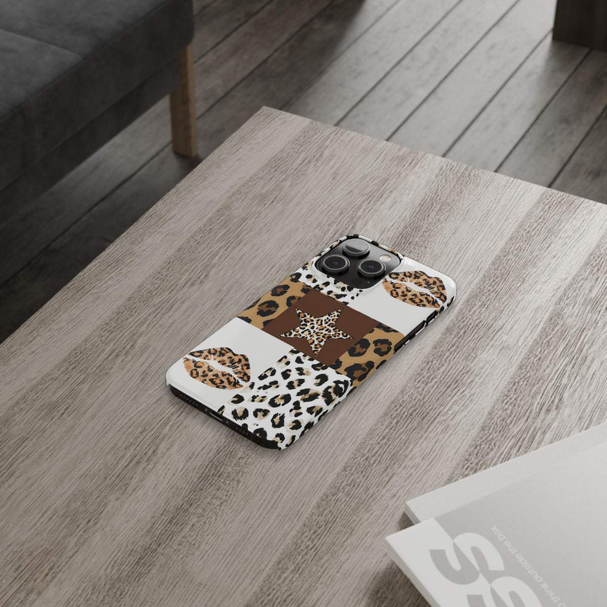 Leopard Kiss Patchwork—  Slim iphone Case