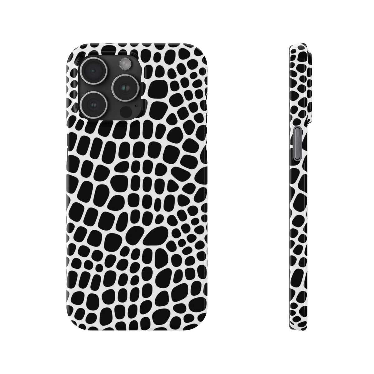 Black and White Gator — Slim iphone Case