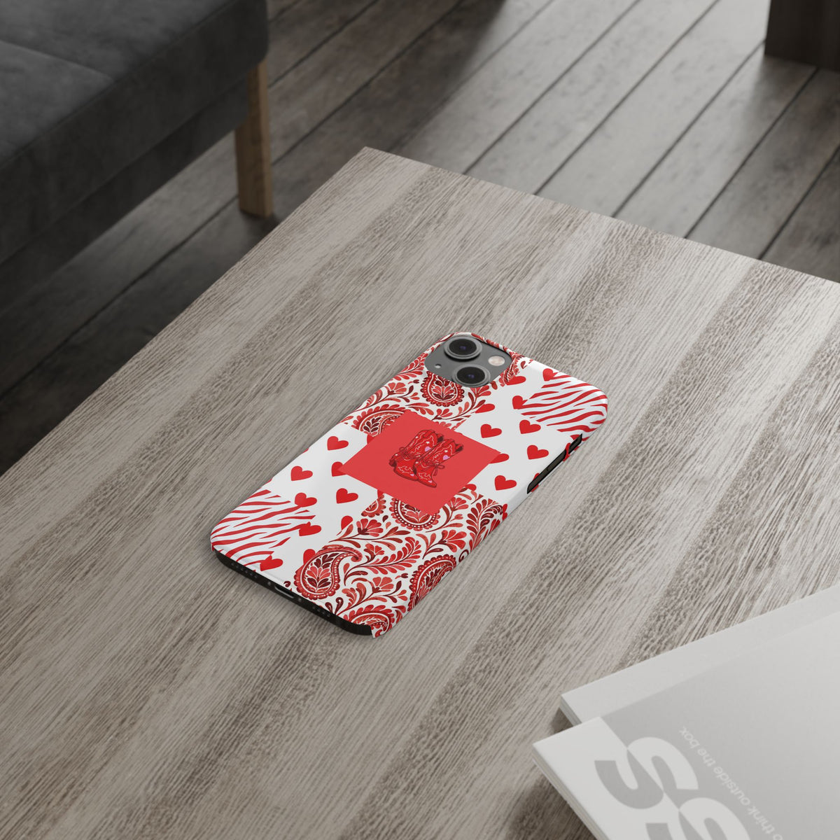 Red Boot Multi Pattern— Slim iPhone Case
