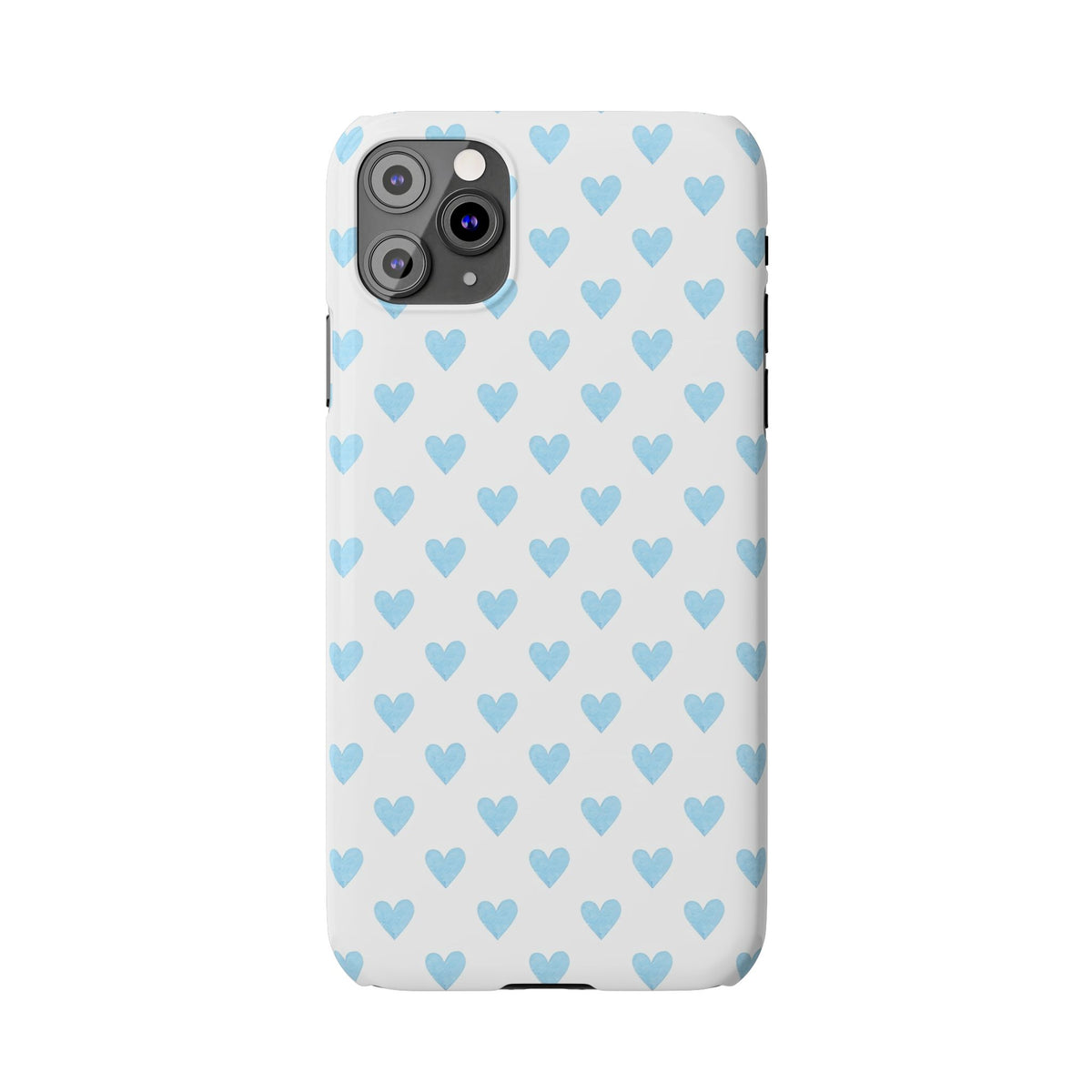 Blue Heart Pattern - Slim iphone Case