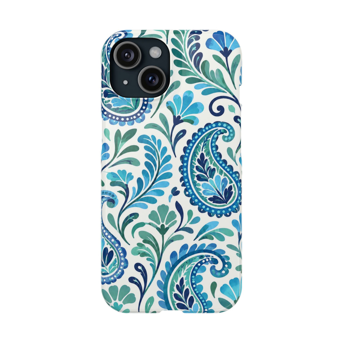 Blue Paisley Pattern— Slim Case for iPhone