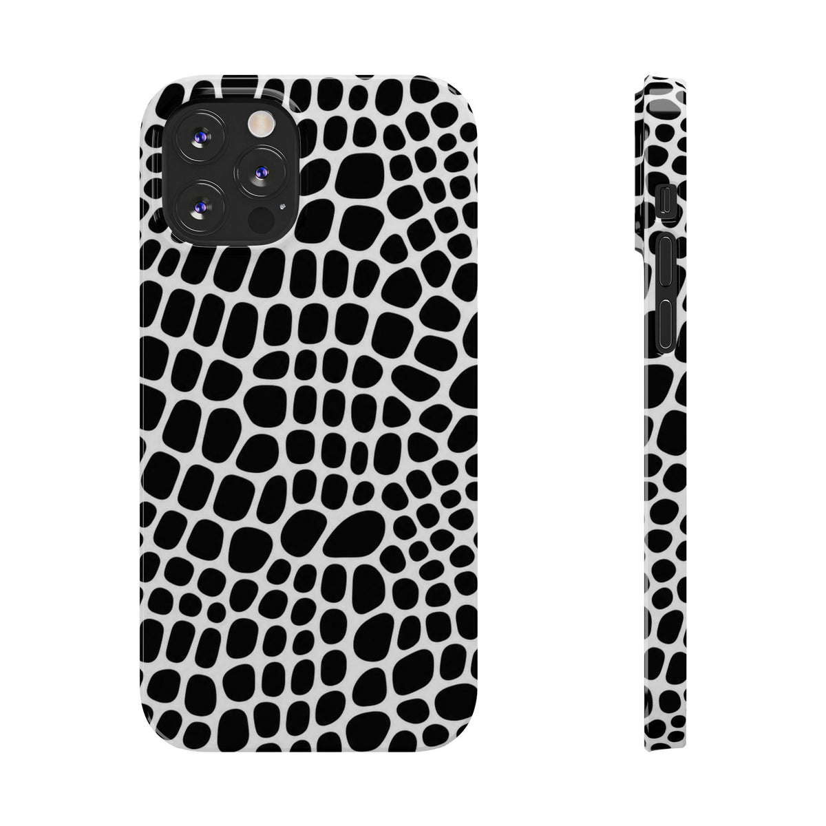 Black and White Gator — Slim iphone Case