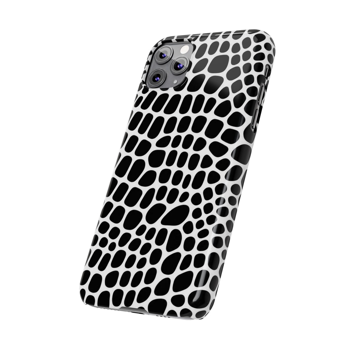 Black and White Gator — Slim iphone Case