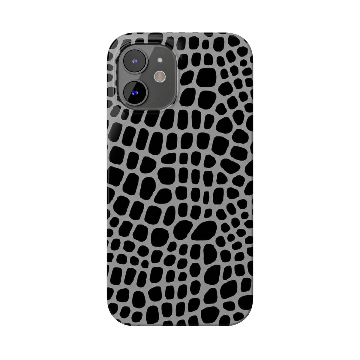 Black & Grey Gator - Slim iphone Case
