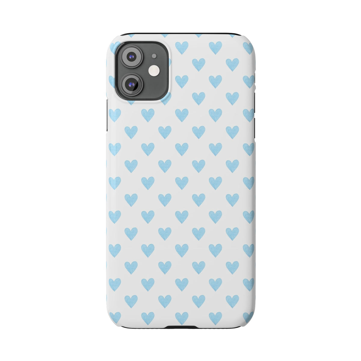 Blue Heart Pattern - Slim iphone Case