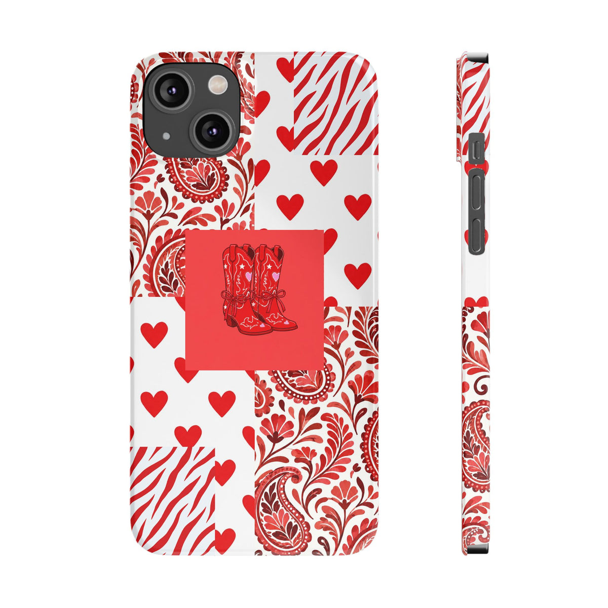 Red Boot Multi Pattern— Slim iPhone Case