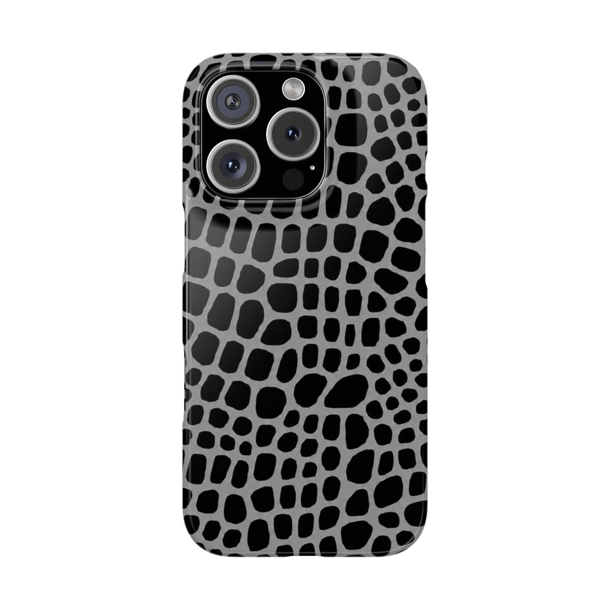 Black & Grey Gator - Slim iphone Case