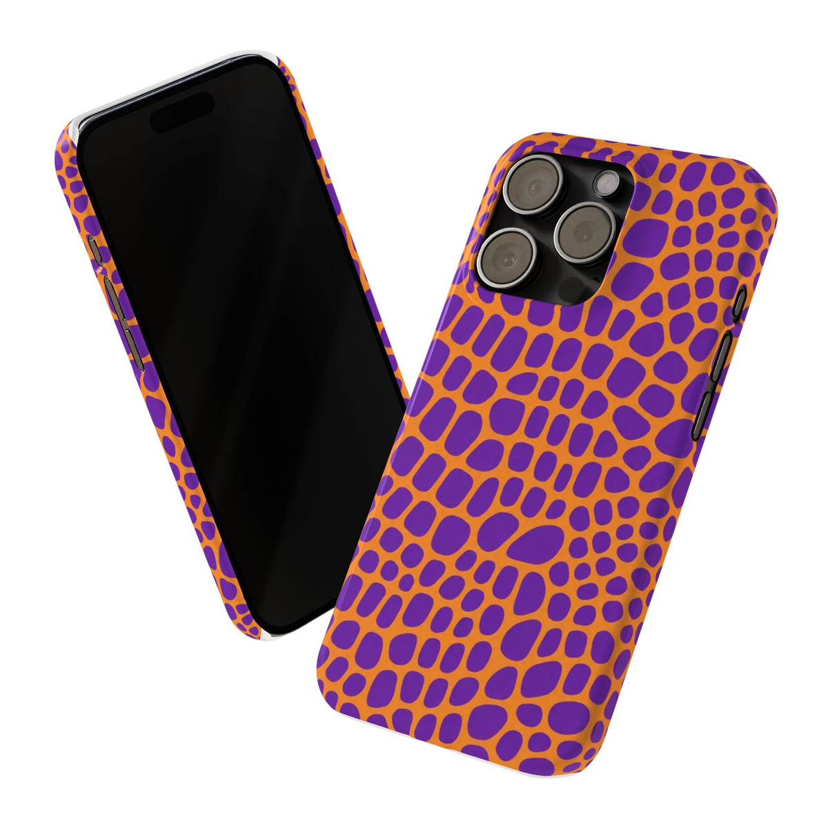 Purple & Orange Gator — Slim iphone Case