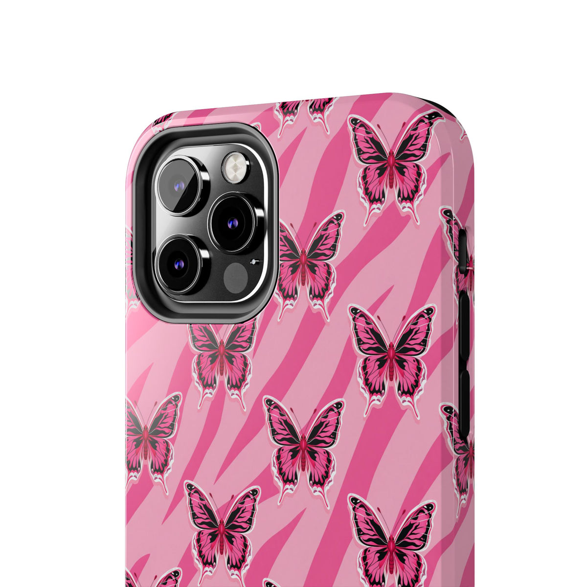 Pink Butterfly and Zebra— Tough Phone Case