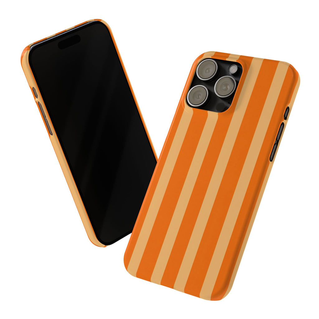 Retro Orange Stripes - Slim iphone Case