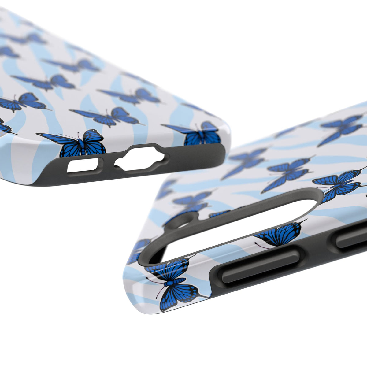 Blue Butterfly and Zebra— Tough Phone Case