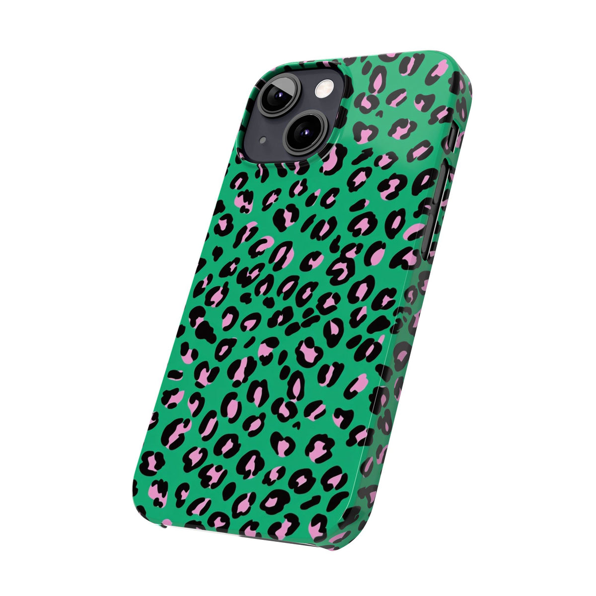 Green & Pink Leopard — Slim iphone Case