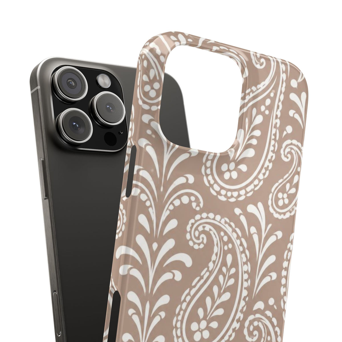 Beige Paisley — Slim iphone Case