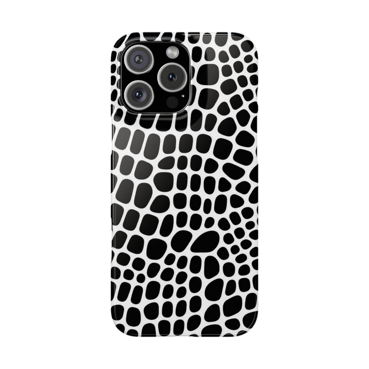 Black and White Gator — Slim iphone Case